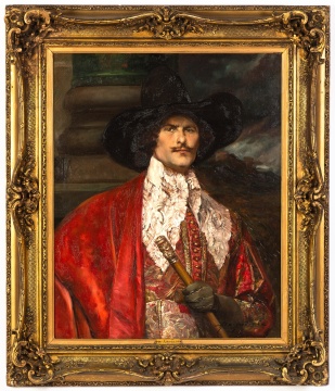 Alex De Andreis (Belgian 1880-1929) Portrait of a Cavalier