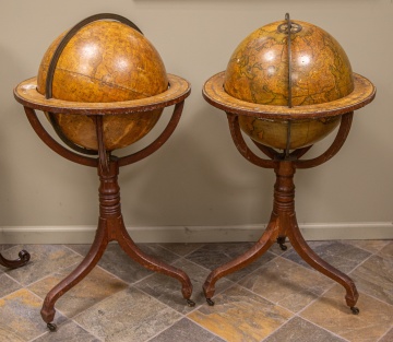 Pair of Cary's Terrestrial and Celestial Globes, London