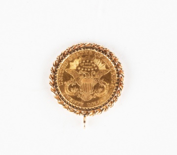 1900 Liberty Head $20 Gold Coin Pendant