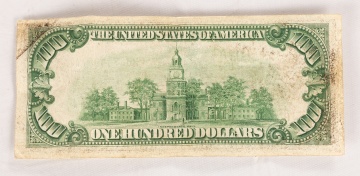 US Franklin One Hundred Dollar Bill