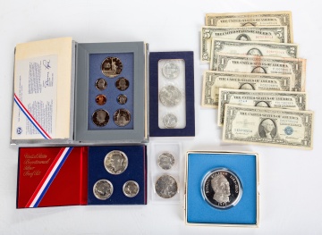 1976 Bicentennial Silver Proof and Un-circulated Sets & US Currency