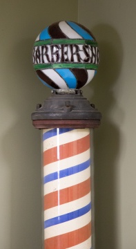 Rare James Barker, Philadelphia Cast Iron Barber Pole