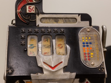 1933 Mills Mystery 5 Cent Castle Shot Machine