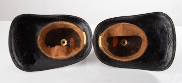 Two Cairns & Brothers Leather Fireman Helmets