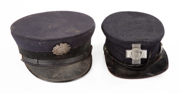 Two Fireman's Wool Caps