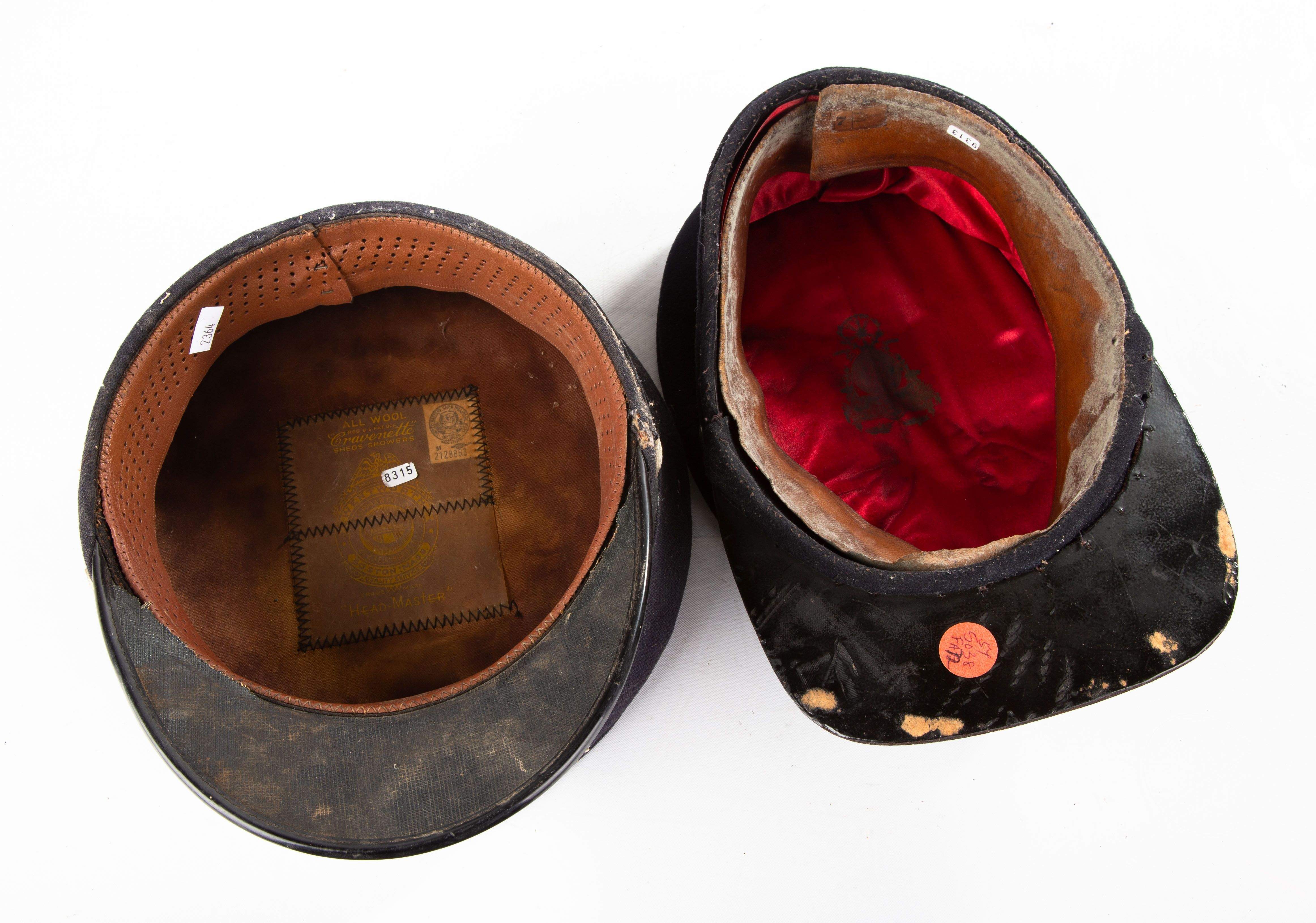 Two Fireman's Wool Caps | Cottone Auctions
