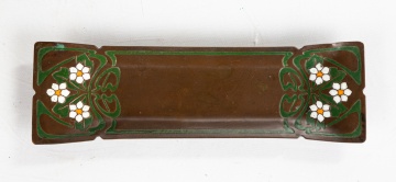 The Art Crafts Shop, Buffalo, Copper and Enamel Letter Organizer & Pen Tray