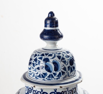 18th Century Delft Covered Jar