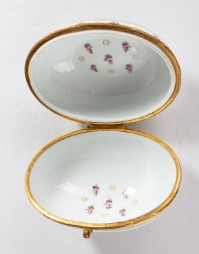 Sevres Porcelain Egg Form Box