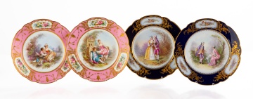 Four Sevres Porcelain Portrait Plates