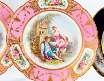 Four Sevres Porcelain Portrait Plates