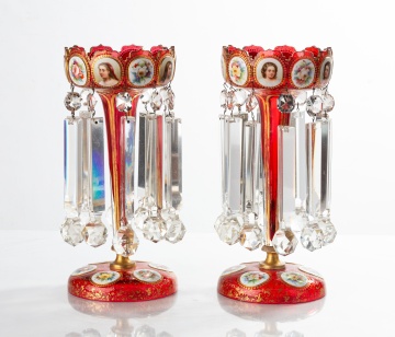 Pair of 19th Century Bohemian Lusters