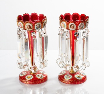 Pair of 19th Century Bohemian Lusters