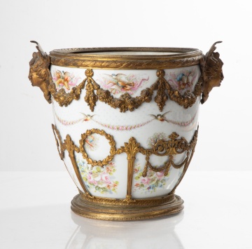 Sevres Chateau des Tuileries Bronze Mounted  Porcelain Urn
