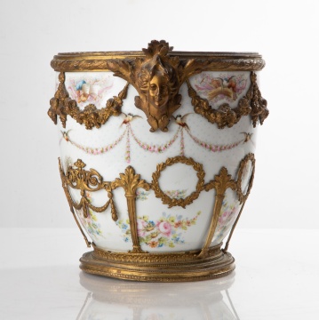 Sevres Chateau des Tuileries Bronze Mounted  Porcelain Urn