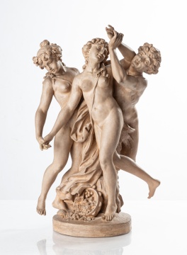 Clodion, French Sevres Terracotta Bacchanal Group