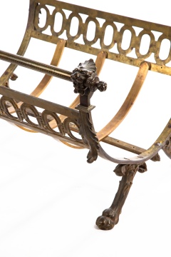 19th Century Brass Firewood Rack