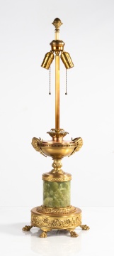 Gilt Bronze and Onyx Lamp Base