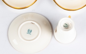 Set of Ten Lenox Presidential Eagle Demitasse Cups  & Saucers