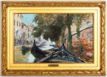 Francis Hopkinson Smith (American, 1854-1915) "View From My Gondola"