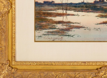 Henri-Joseph Harpignies (French, 1819-1916)  "Meadow Stream"