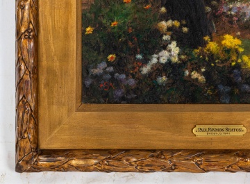 Paul Raymond Seaton (British, Contemporary) "Young  Girl in Garden"