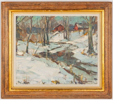 Carl W. Peters (American, 1897-1980) "Winter Stream"