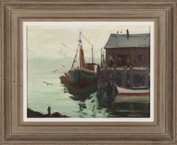 Paul Strisik (American, 1918-1998) Harbor Scene