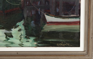 Paul Strisik (American, 1918-1998) Harbor Scene
