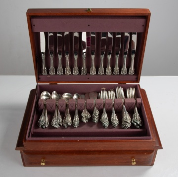 Wallace Grand Baroque Sterling Silver Flatware, Service for Twelve