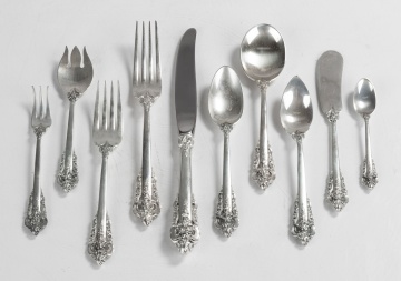 Wallace Grand Baroque Sterling Silver Flatware, Service for Twelve