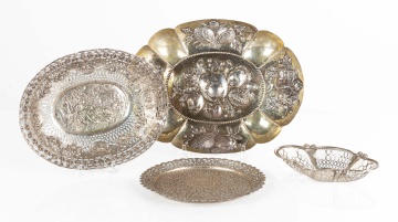 Repousse Silver Trays