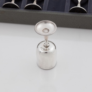 Set of Eight American Silver Cordials