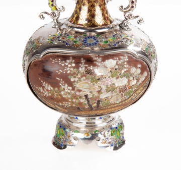 Japanese Silver & Shibayama Vase