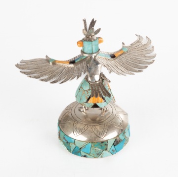 Sterling Silver and Turquoise Zuni Pueblo Eagle  Kachina
