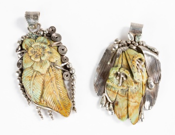 Fred Guerro Navajo Sterling Pendants & Cut  Bracelet