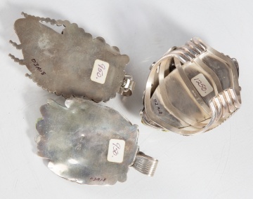 Fred Guerro Navajo Sterling Pendants & Cut  Bracelet