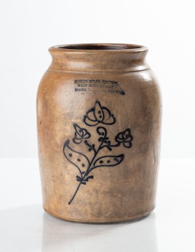 19th Century, Hudson River Pottery Stoneware Jar