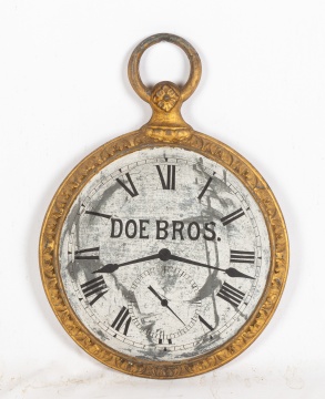 Doe Bros. Jeweler and Watchmaker's Trade Sign