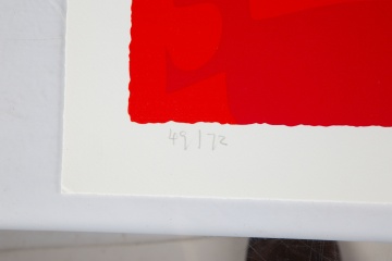 Patrick Heron (British, 1920-1999) "Small Red - Jan 1973: 2"