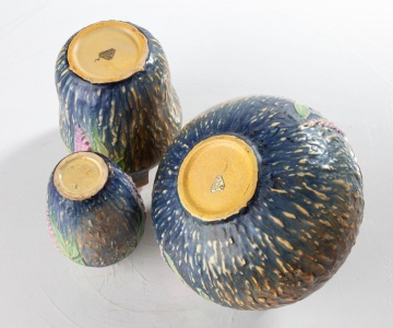 Three Roseville Wisteria Vases