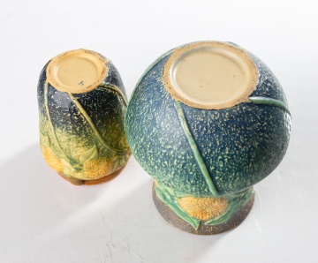 Two Roseville Sunflower Vases