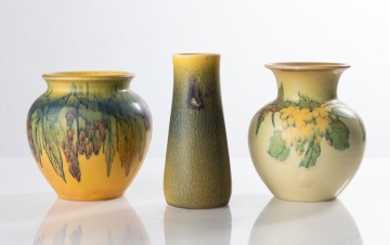 Three Rookwood Pieces by Louise Abel, C.S. Todd, & Lenore Ashbury