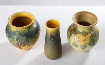 Three Rookwood Pieces by Louise Abel, C.S. Todd, & Lenore Ashbury