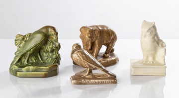 Four Rookwood Animal Bookends / Paperweights
