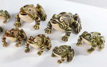McCoy Art Pottery Frogs