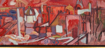 Herbert Zangs (German, 1924-2003) Paris Cityscape