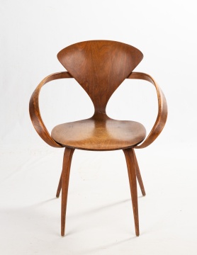 Norman Cherner Walnut Bentwood Pretzel Chair