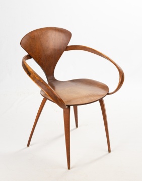 Norman Cherner Walnut Bentwood Pretzel Chair