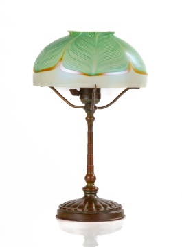 Tiffany Studios Lamp Base with Quezal Shade